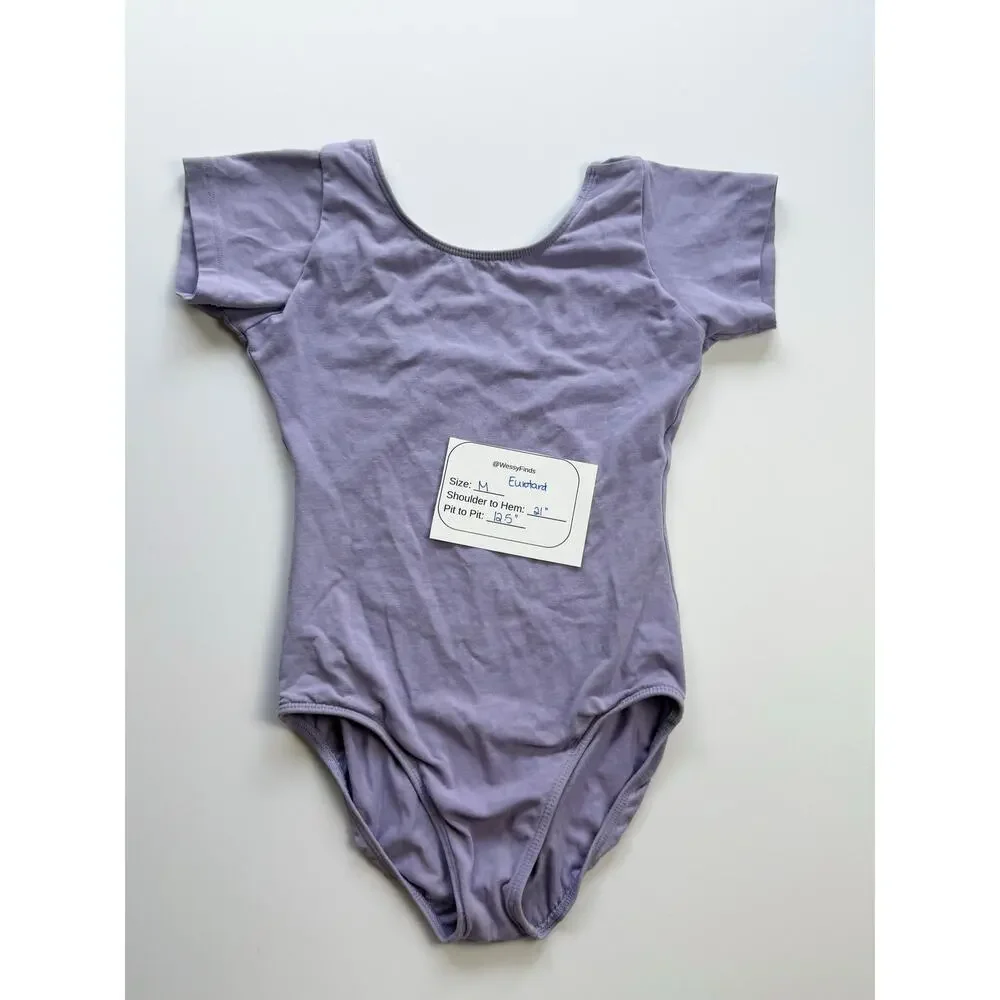 Eurotard Girls Lavender Cotton Leotard Size M Dance Ballet